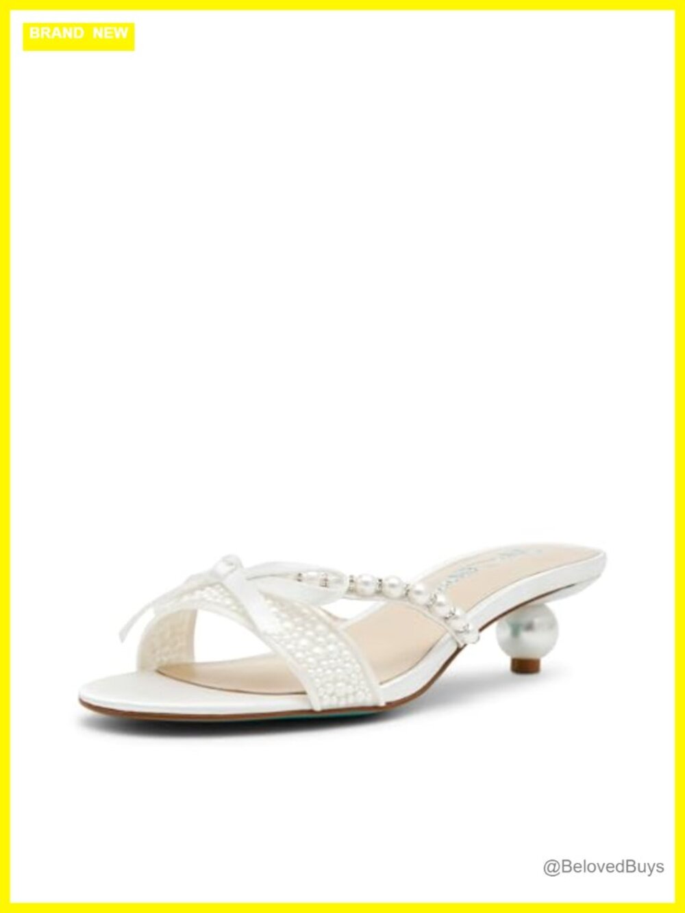Betsey Johnson Mandy Heeled Sandal Slide Kitten Heel Slingback Open Toe Dressy